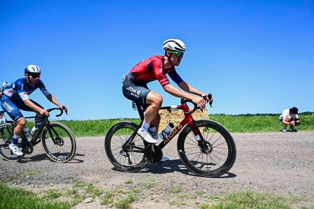 Antwerp Port Epic 2026 Cycling Race ANTWERPEN, BELGIUM - MAY 25 : Miller Angus (AUS) of Atom 6 Bikes - Cycleur de Luxe in action during the 9th edition of Antwerp Port Epic an UCI Class 1.1 one day cycling road race for Men Elite of km with start in Antwerpen and finish in Antwerpen on May 25, 2026 in Antwerpen, Belgium, 25 05 2026 ( Motordriver Pieter Vanherzele - Antwerpen Belgium  Copyright: xPeterxDexVoechtx