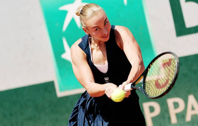 TENNIS - French Open 2026 PARIS,FRANCE,25.MAY.26 - TENNIS - WTA, Tennis Damen Tour, French Open, Roland Garros, Grand Slam. Image shows Anastasia Potapova (AUT).  GEPAxpictures xMatthiasxHauer