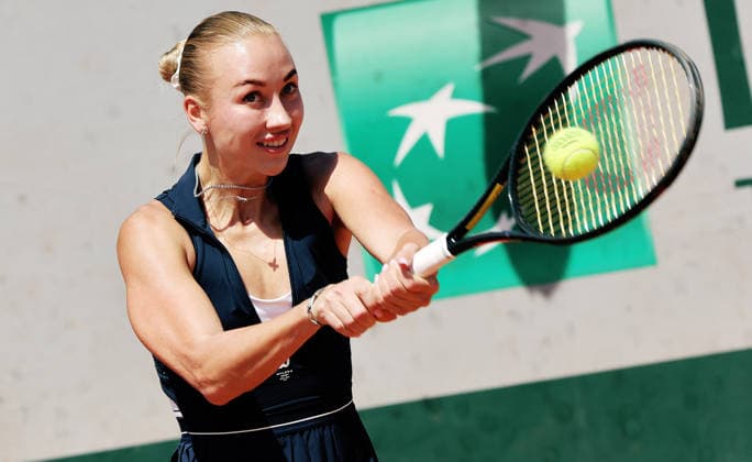 TENNIS - French Open 2026 PARIS,FRANCE,25.MAY.26 - TENNIS - WTA, Tennis Damen Tour, French Open, Roland Garros, Grand Slam. Image shows Anastasia Potapova (AUT).  GEPAxpictures xMatthiasxHauer