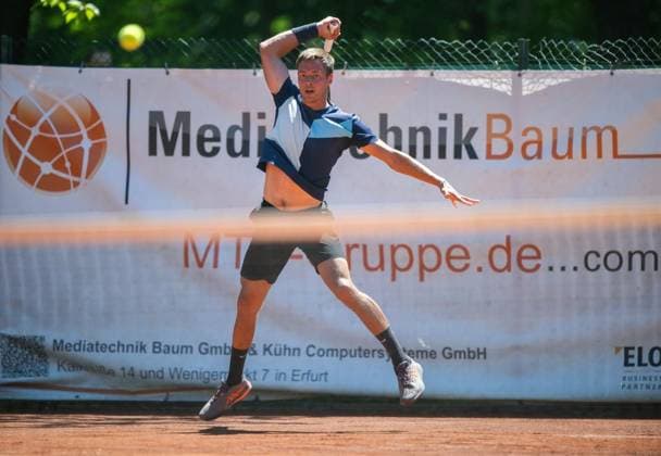 TENNIS 58 HENNER HENKEL TOURNAMENT FOR EDITORIAL PURPOSES ONLY EDITORIAL USE ONLY p 25 05 2026 Erfurt Tennis 58 Henner Henkel Memorial Tournament in photo Michel Hopp Tennisclub Ruhla 92 e V TTV , pictured, wins the mens final against Michael Mirtchev Chemnitzer Tennis Club Küchwald STV Deutschland Thueringen Erfurt Copyright SaschaxFromm Copyright: SaschaxFromm doc8600dpwykvqwf57x15a9 ,EDITORIAL USE ONLY Copyright: SaschaxFromm