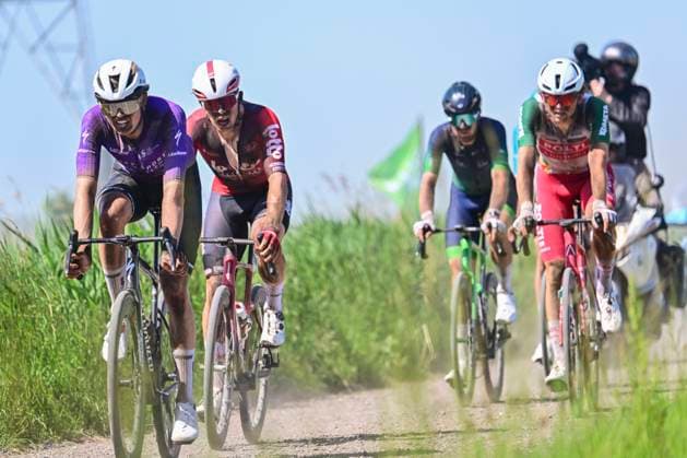 Antwerp Port Epic 2026 Cycling Race ANTWERPEN, BELGIUM - MAY 25 : Rider of Lucky Cycling Team in action during the 9th edition of Antwerp Port Epic an UCI Class 1.1 one day cycling road race for Men Elite of km with start in Antwerpen and finish in Antwerpen on May 25, 2026 in Antwerpen, Belgium, 25 05 2026 ( Motordriver Pieter Vanherzele - Antwerpen Belgium  Copyright: xPeterxDexVoechtx