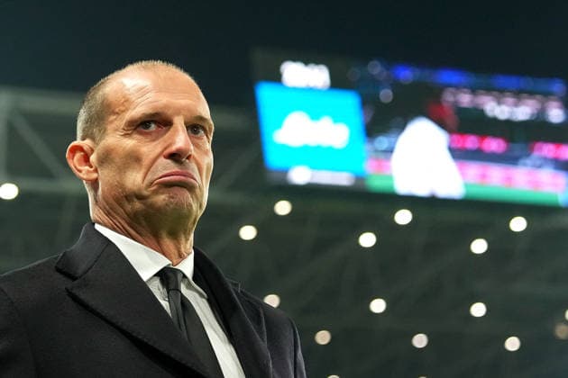 AC Milan™s head coach Massimiliano Allegri during the Serie A soccer match between Atalanta and Ac Milan at the New Balance Stadium in Bergamo , north Italy - Tuesday , October 28 , 2025. - Soccer .  Copyright: xSpada LaPressex