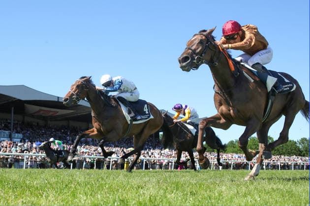 25 05 2026, Hanover, Lower Saxony, GER Alpenveilchen with Bauyrzhan Murzabayev wins at Hanover racecourse, Neue Bult 260525D975HANNOVER JPG