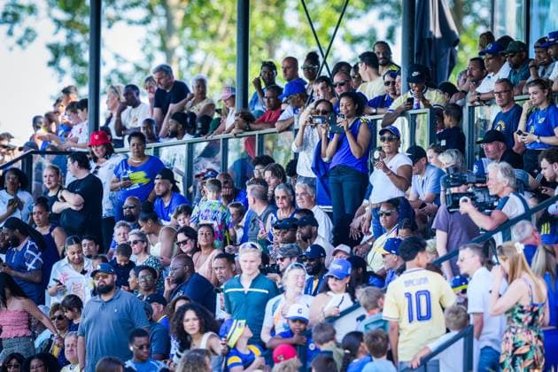 NOORDWIJK , 25-05-2026 , Sportpark S.J.C. , season 2025 2026 , Curacao Dutch International football , Training session Curacao in preparation for FIFA World Cup, WM, Weltmeisterschaft, Fussball 2026 , picture shows fans of Curacao Training Curacao 25-05-2026  x203963479x Copyright: