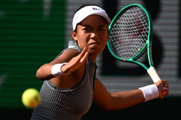 2026 French Open (Roland-Garros) - Day 2 PARIS, FRANCE - MAY 25: Tiantsoa Rakotomanga Rajaonah of France in action against Amanda Anisimova of United States (not seen) during a first-round women s singles match on the second day of the French Open (Roland Garros) in Paris, France, on May 25, 2026. Burak Akbulut Anadolu Paris France. Editorial use only. Please get in touch for any other usage.  Copyright: x2026xAnadoluxBurakxAkbulutx