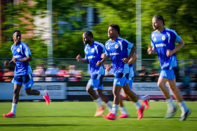 NOORDWIJK , 25-05-2026 , Sportpark S.J.C. , season 2025 2026 , Curacao Dutch International football , Training session Curacao in preparation for FIFA World Cup, WM, Weltmeisterschaft, Fussball 2026 , picture shows Curacao player Shurandy Sambo Training Curacao 25-05-2026  x203963840x Copyright: