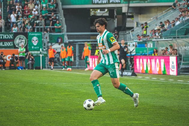 Football Austria, Admiral Bundesliga European Cup Playoff Final ECL 2025 2026, SK Rapid Vienna vs SV Oberbank Ried Allianz Stadium Weststadion, Vienna Hütteldorf Jakob Maximilian Schöller Copyright: xLukasxBierederx