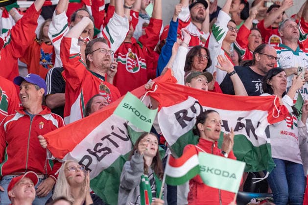 25 05 2026, Zurich, Swiss Life Arena, Ice Hockey World Championships USA Hungary, Hungary Fans in the Swiss Life Arena Zurich Swiss Life Arena Zurich Switzerland Copyright: xJustPictures.ch StefanxEmchx jp-de-StEm-DSC0168420260525