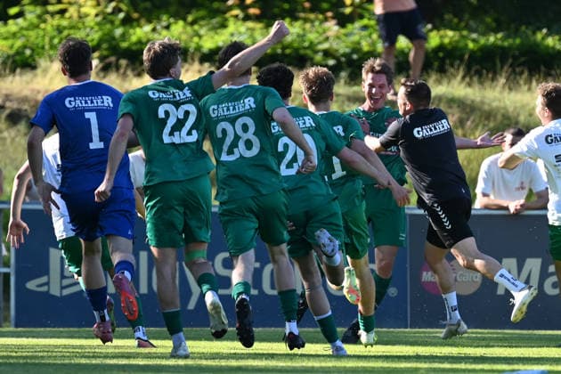 25 05 2025 Soccer season 2024 2025 Relegation Oberliga Bayern Bayernliga Landesliga ATSV Erlangen TSV Großbardorf LuPf xluxpfx Goal celebration Cheering joy