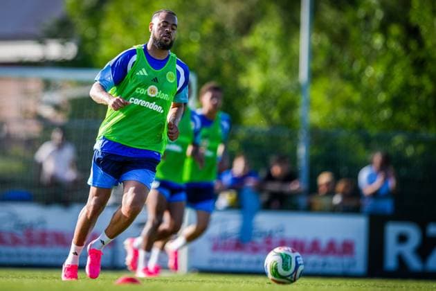 NOORDWIJK , 25-05-2026 , Sportpark S.J.C. , season 2025 2026 , Curacao Dutch International football , Training session Curacao in preparation for FIFA World Cup, WM, Weltmeisterschaft, Fussball 2026 , picture shows Curacao player Brandley Kuwas Training Curacao 25-05-2026  x203964933x Copyright: