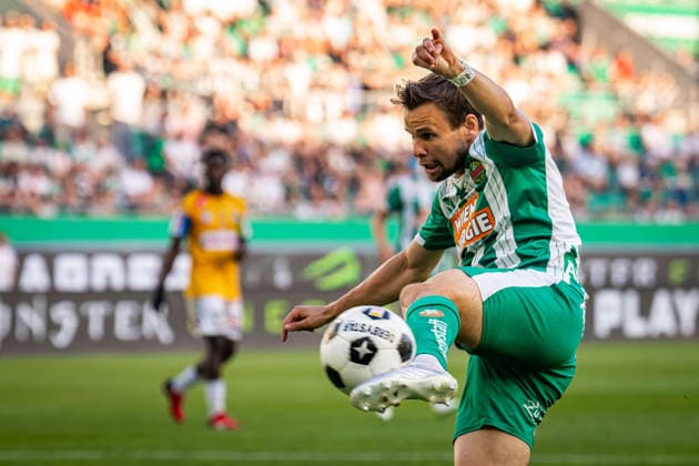 SOCCER - BL, Rapid vs Ried VIENNA,AUSTRIA,25.MAY.26 - SOCCER - ADMIRAL Bundesliga, Europacup play off, SK Rapid Wien vs SV Ried. Image shows Louis Schaub (Rapid).  GEPAxpictures xKevinxHackner