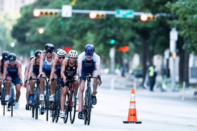 May 25, 2026: Gwen Jorgensen (203) leads the bike section of the womens Pro Sprint at the SuperTri. Austin, Texas. CSM. Triathlon 2026: SuperTri Austin MAY 25  - ZUMAc04_ 20260525_faf_c04_018 Copyright: xMarioxCantux