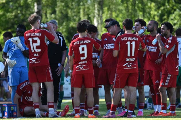 25 05 2025 Soccer Season 2024 2025 Relegation Oberliga Bayern Bayernliga Landesliga ATSV Erlangen TSV Großbardorf LuPf xluxpfx Team Circle Team Team