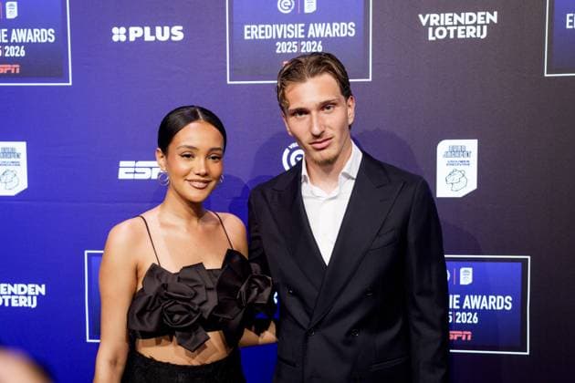 UTRECHT - Mika Godts on the red carpet ahead of the Eredivisie Awards Gala. JEROEN JUMELET ANP xVIxANPxSportx xxANPxIVx 559335281 originalFilename: 559335281.jpg