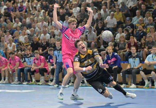 25.05.2026, Dresdens Oliver Seidler erfolgreich, Handball, 2. Bundesliga, HC ELbflorenz Dresden -TSV Bayer Dormagen, (c) Dresden *** 25 05 2026, Dresdens Oliver Seidler successful, Handball, 2 Bundesliga, HC ELbflorenz Dresden TSV Bayer Dormagen, c Dresden