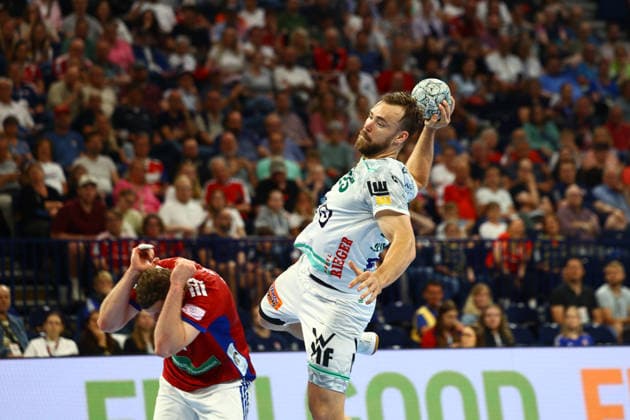 Handball I Men I Season 2025 2026 I Bundesliga I 32 Matchday I HSV Hamburg FRISCH AUF Göppingen I 25 05 2026 Ludvig Jurmala Aström 25, Frisch Auf Göppingen Hamburg Barclaycard Arena Hamburg Germany Copyright: xLobeca RalfxHomburgx