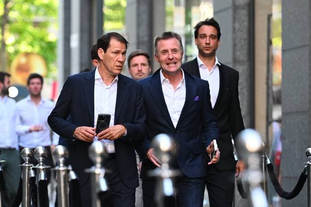 Pro League Awards 2026 ANTWERPEN, BELGIUM - MAY 25 : Garcia Rudi head coach of the Belgian Red Devils, Bornauw Kenneth CEO of RSC Anderlecht Arrival of guest during the Pro League Award on May 25, 2026 in Antwerpen, Belgium, 25 05 2026 Antwerpen Belgium  Copyright: xVincentxKalutx