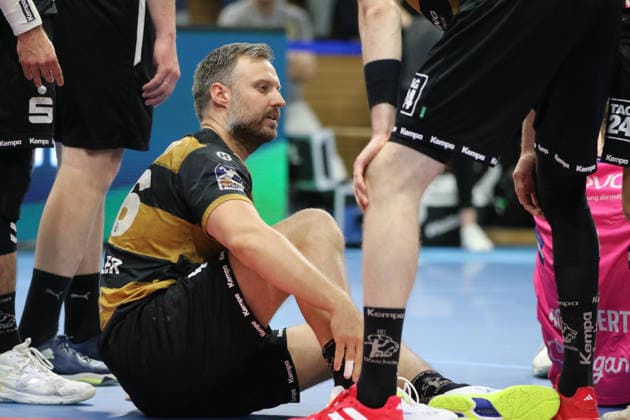 25 05 2026 Handball Men 2025 2026 2 Handball Bundesliga 32 Matchday HC Elbflorenz 2006 TSV Bayer Dormagen BallsportArena Dresden Jonas Thümmler Dresden, 46, schwarzgold Dresden Saxony Germany