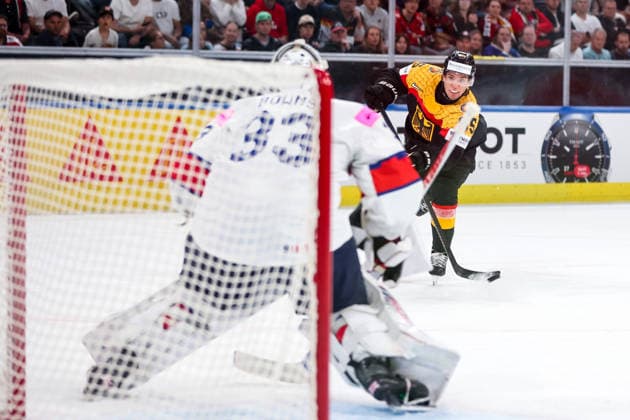 Ice hockey, Eishockey - IIHF WC 2026 ZURICH,SWITZERLAND,25.MAY.26 - ICE HOCKEY - IIHF Ice Hockey World Championship, WM, Weltmeisterschaft 2026, group stage, USA vs Hungary. Image shows Frederik Tiffels (GER).  GEPAxpictures xMaticxKlansek