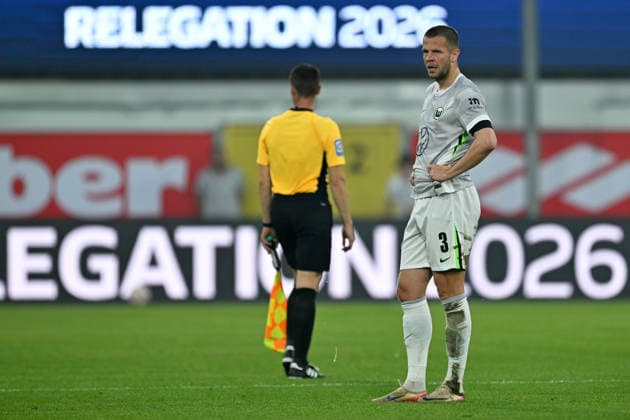 Paderborn, Home Deluxe Arena, 25 05 26, GER, Herren, Relegation, Saison 2025 2026, SC Paderborn 07 VfL Wolfsburg Bild Denis VAVRO Wolfsburg DFL regulations prohibit any use of photographs as image sequences and or quasi video NRW Germany