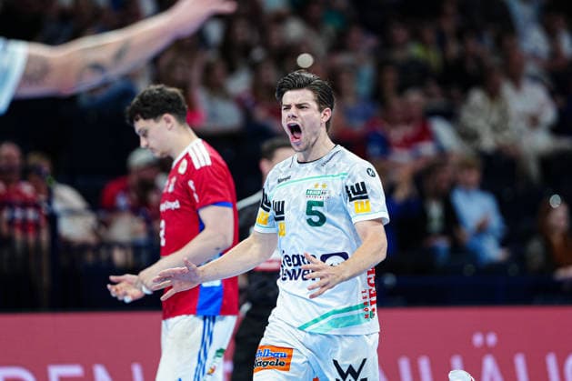 Goal celebration Rutger ten Velde Frisch Auf Goeppingen, 05 GER, Handball Sport Verein Hamburg vs Frisch Auf Goeppingen, Handball, 1 Bundesliga, Matchday 32, Season 2025 2026, 25 05 2026 GER, Handball Sport Verein Hamburg vs Frisch Auf Goeppingen, Handball, 1 Bundesliga, Matchday 32, Season 2025 2026, 25 05 2026 Hamburg Copyright: xEibner-Pressefoto MarcelxvonxFehrnx EP_MFN