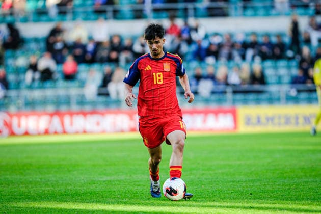 UEFA Under-17 European Championship, EM, Europameisterschaft Estonia 2026 Mikel Urrestarazu in action during the UEFA Under-17 European Championship Group-A match between Estonia U-17 vs Spain U-17 national teams, Tallinn Estonia 25.05.2026 Tallinn A Le Coq Arena Estonia Copyright: xMaurixLevandix