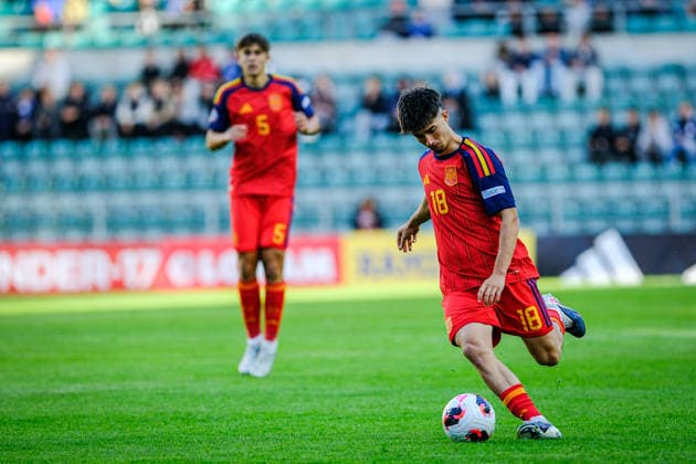 UEFA Under-17 European Championship, EM, Europameisterschaft Estonia 2026 Mikel Urrestarazu in action during the UEFA Under-17 European Championship Group-A match between Estonia U-17 vs Spain U-17 national teams, Tallinn Estonia 25.05.2026 Tallinn A Le Coq Arena Estonia Copyright: xMaurixLevandix