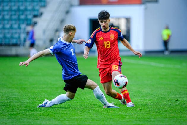 UEFA Under-17 European Championship, EM, Europameisterschaft Estonia 2026 Mikel Urrestarazu in action during the UEFA Under-17 European Championship Group-A match between Estonia U-17 vs Spain U-17 national teams, Tallinn Estonia 25.05.2026 Tallinn A Le Coq Arena Estonia Copyright: xMaurixLevandix