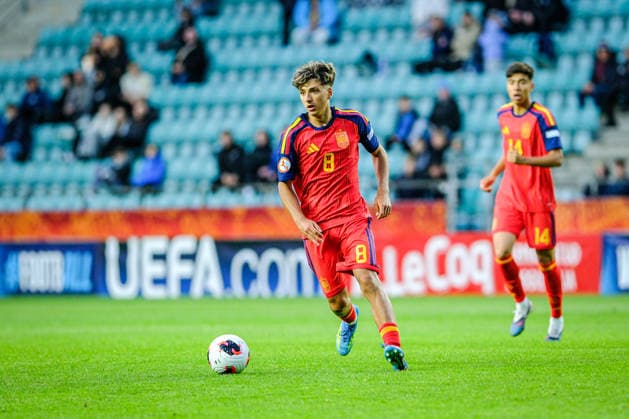 UEFA Under-17 European Championship, EM, Europameisterschaft Estonia 2026 Mauro Valeiro Mendez in action during the UEFA Under-17 European Championship Group-A match between Estonia U-17 vs Spain U-17 national teams, Tallinn Estonia 25.05.2026 Tallinn A Le Coq Arena Estonia Copyright: xMaurixLevandix