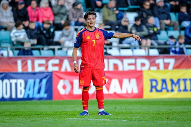 UEFA Under-17 European Championship, EM, Europameisterschaft Estonia 2026 Ruben Gomez in action during the UEFA Under-17 European Championship Group-A match between Estonia U-17 vs Spain U-17 national teams, Tallinn Estonia 25.05.2026 Tallinn A Le Coq Arena Estonia Copyright: xMaurixLevandix