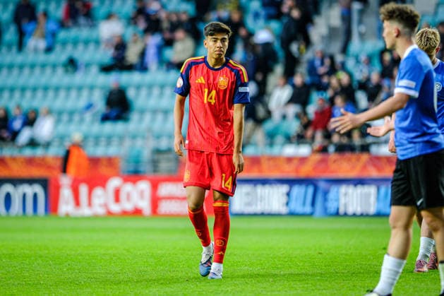 UEFA Under-17 European Championship, EM, Europameisterschaft Estonia 2026 Holmes Junior in action during the UEFA Under-17 European Championship Group-A match between Estonia U-17 vs Spain U-17 national teams, Tallinn Estonia 25.05.2026 Tallinn A Le Coq Arena Estonia Copyright: xMaurixLevandix