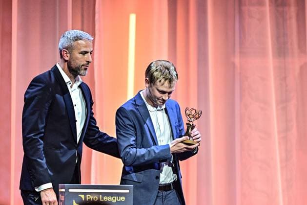 KV Kortrijk wins Community Project of the Season during the Pro League Awards 2026, for the best players in the 1st and 2nd divisions of the 2025-2026 Belgian soccer championships, on Monday 25 May 2026, in Antwerp. EMILExWINDAL  x175056723x