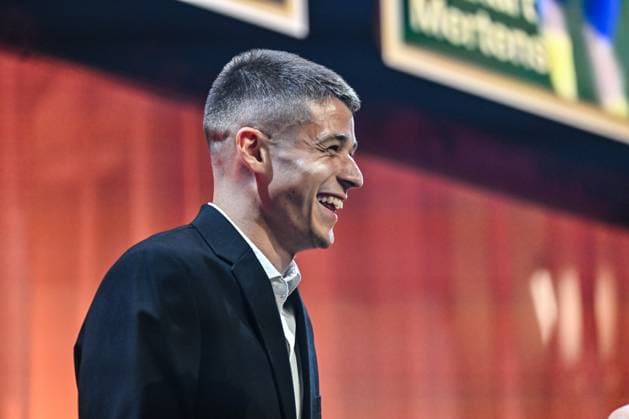Club s Nicolo Tresoldi pictured during the Pro League Awards 2026, for the best players in the 1st and 2nd divisions of the 2025-2026 Belgian soccer championships, on Monday 25 May 2026, in Antwerp. EMILExWINDAL  x175057174x