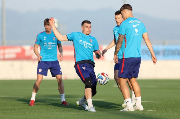 Croatia national football team trains in Rijeka ahead of 2026 World Cup Dominik Livakovic and Ivan Perisic of Croatia during a training session at Rujevica Stadium on May 25, 2026 in Rijeka, Croatia as preparations begin for the 2026 FIFA World Cup, WM, Weltmeisterschaft, Fussball The Croatian national football team is holding early training camps and friendly matches ahead of their departure for the United States.  NelxPavletic PIXSELL