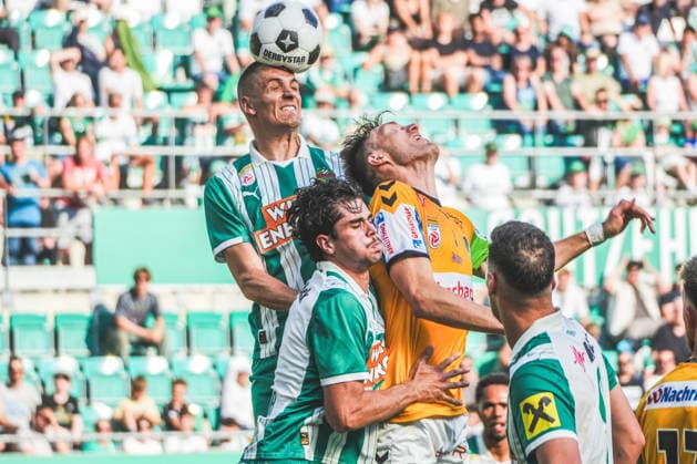 Football Austria, Admiral Bundesliga European Cup Playoff Final ECL 2025 2026, SK Rapid Vienna vs SV Oberbank Ried Allianz Stadium Weststadion, Vienna Hütteldorf Copyright: xLukasxBierederx