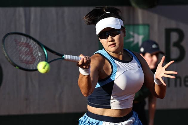 Guo Hanyu, CHN, during first round of 2026 French Open at Roland Garros, Paris, 25 05 2026