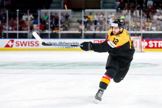 Ice hockey, Eishockey - IIHF WC 2026 ZURICH,SWITZERLAND,25.MAY.26 - ICE HOCKEY - IIHF Ice Hockey World Championship, WM, Weltmeisterschaft 2026, group stage, Germany vs Great Britain. Image shows Eric Mik (GER).  GEPAxpictures xMaticxKlansek