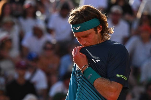 2026 French Open - Andrey Rublev Andrey Rublev (RUS) during his first round match at the 2026 Roland Garros French Tennis open tournament in Paris, France, on May 25, 2026. Photo by Corinne Dubreuil ABACAPRESS.COM Paris France  Copyright: xDubreuilxCorinne ABACAx