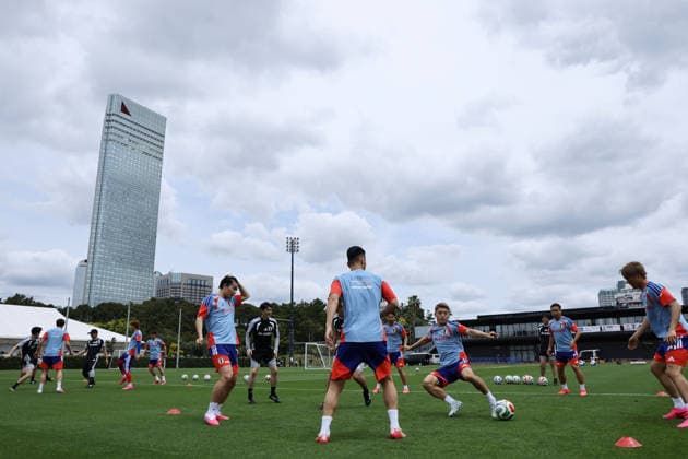 Ritsu Doan (JPN), Japan team group, Mannschaftsbild, Totale MAY 26, 2026 - Football Soccer : Japan training camp at Prince Takamado Memorial JFA YUME Field in Chiba, Japan. Noxthirdxpartyxsales  aflo_332022225