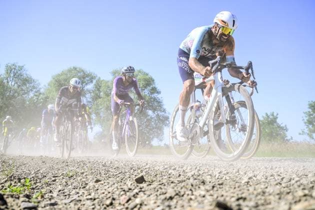 Belgian Tom Van Asbroeck of NSN Cycling Team pictured in action during the Antwerp Port Epic men s elite one day cycling race, 196,4 km in and around Antwerp, Monday 25 May 2026. TOM GOYVAERTS TomxGoyvaerts  x175083074x
