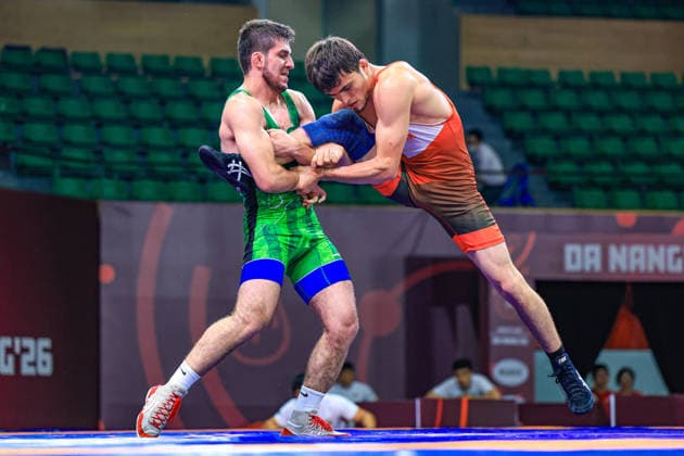 U23 Wrestling Asian Championships 65kg FS Sanjarbek Rustambekov UZB df Amir Hamayun TKM Copyright: xAmirrezaxAliasgarix xUnitedxWorlx Kadir Caliskan United World Wr