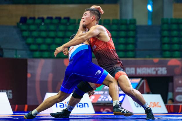U23 Wrestling Asian Championships 86kg FS Mor Sachin IND df Elnur Akybaev KGZ Copyright: xAmirrezaxAliasgarix xUnitedxWorlx Kadir Caliskan United World Wr