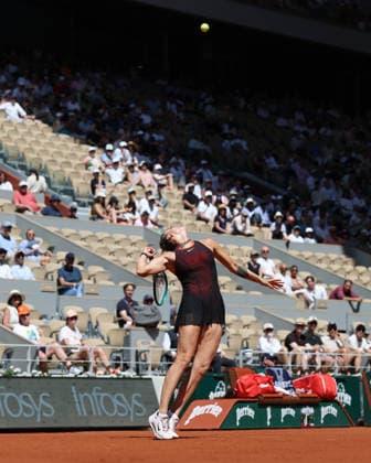May 26, 2026, Paris, Ile De France, France: ARYNA SABALENKA during the match against J. Bouzas Maneiro of Spain in the first round of tennis tournament Roland Garros, Paris, France. Paris France - ZUMAc278 20260526_zsp_c278_011 Copyright: xMarcinxCholewinskix