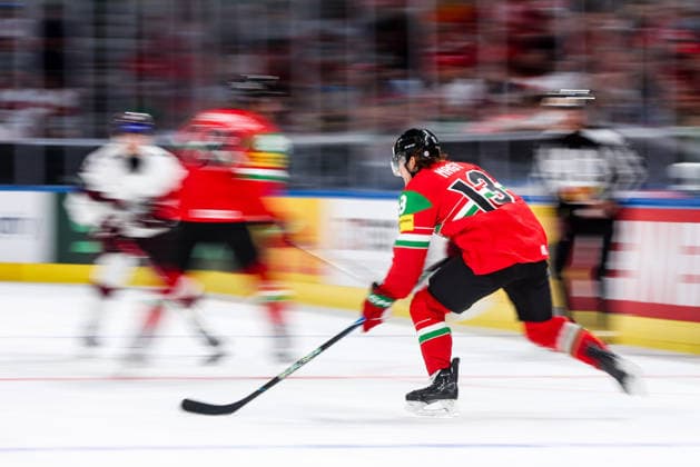 Ice hockey, Eishockey - IIHF WC 2026 ZURICH,SWITZERLAND,26.MAY.26 - ICE HOCKEY - IIHF Ice Hockey World Championship, WM, Weltmeisterschaft 2026, group stage, Hungary vs Latvia. Image shows Krisztian Nagy (HUN).  GEPAxpictures xMaticxKlansek