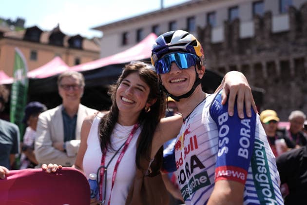Italy™s Giulio Pellizzari of Red Bull - Bora - Hansgrohe and sister of Filippo Ganna during Stage 16 of the Giro d™Italia, from Bellinzona to CarÃ¬, Switzerland, Tuesday, May 26, 2026.  Copyright: xMassimoxPaolone LaPressex
