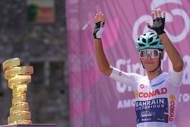 Portugal™s Afonso Oliveira Eulalio of Bahrain Victorious during Stage 16 of the Giro d™Italia from Bellinzona to Cari Swiss, Tuesday May 26, 2026  Copyright: xSpada LaPressex