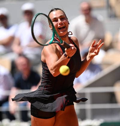 2026 French Open, Roland-Garros - Day 3 PARIS, FRANCE - MAY 26: Aryna Sabalenka in action against Jessica Bouzas Maneiro (not seen) of Spain in the Women s Singles first round match during Day Three of the 2026 French Open at Roland Garros on May 26, 2026 in Paris, France. Mustafa Yalcin Anadolu Paris France. Editorial use only. Please get in touch for any other usage.  Copyright: x2026xAnadoluxMustafaxYalcinx