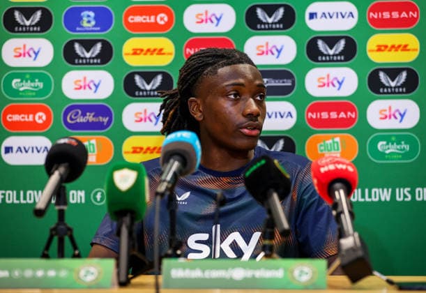 Republic of Ireland press conference, PK, Pressekonferenz FAI HQ, Dublin 26 5 2026 Jaden Umeh Jaden Umeh 26 5 2026  Copyright: x INPHO RyanxByrnex RB2_3188