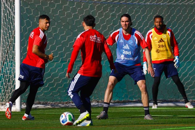 Futbol, Entrenamiento seleccion chilena. Entrenamiento de la seleccion chilena previo a los partidos amistosos contra Portugal y Republica Democratica del Congo. Complejo Deportivo Juan Pinto Duran Santiago, Chile. 26 05 2026 Dragomir Yankovic Photosport Football, Trainning session team Chile. Training of the Chilean team prior to the friendly matches against Portugal and the Democratic Republic of the Congo. Complejo Deportivo Juan Pinto Duran, Santiago, Chile. 26 05 2026 Dragomir Yankovic Photosport Entrenamiento seleccion chilena 26 05 2026 