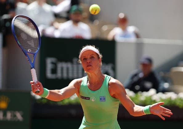 May 26, 2026, Paris, Ile De France, France: LAURA SIEGEMUND of Germany during the match against N. Osaka of Japan in the first round of tennis tournament Roland Garros, Paris, France. Paris France - ZUMAc278 20260526_zsp_c278_051 Copyright: xMarcinxCholewinskix